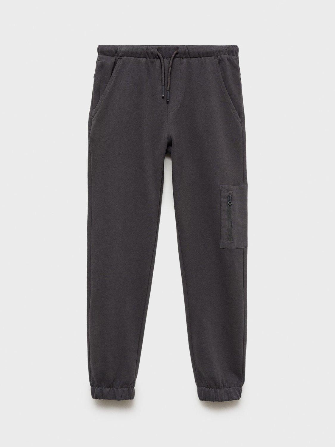 Mango Kids' Pocket Joggers, Charcoal
