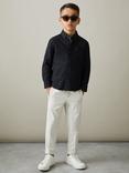 Reiss Kids' Greenwich Cotton Shirt, Navy