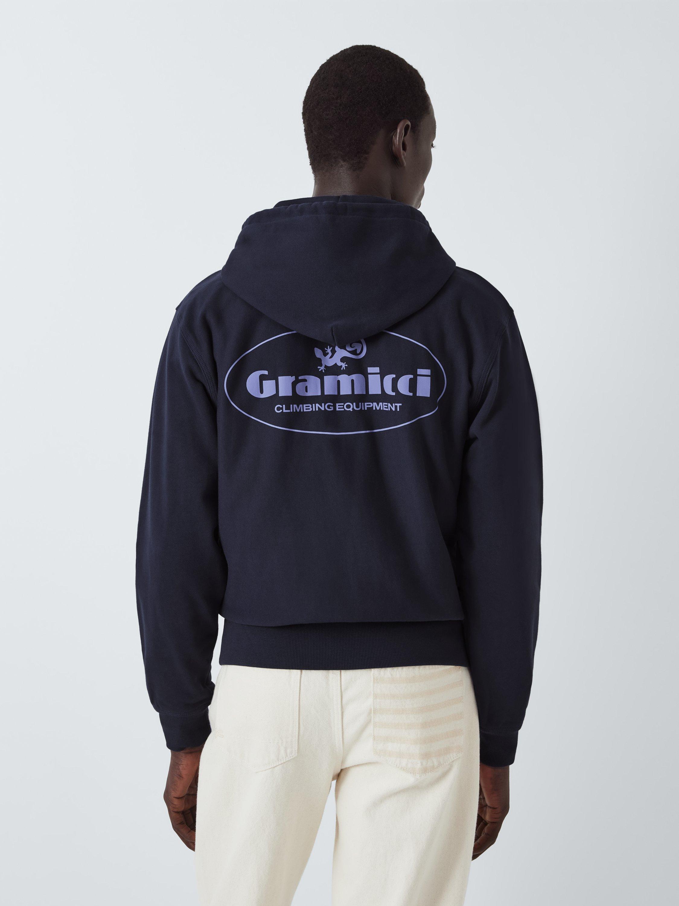 Product image 2 of 6, which shows Gramicci Climbing Equipment Zip Hooded Sweatshirt, Navy, L