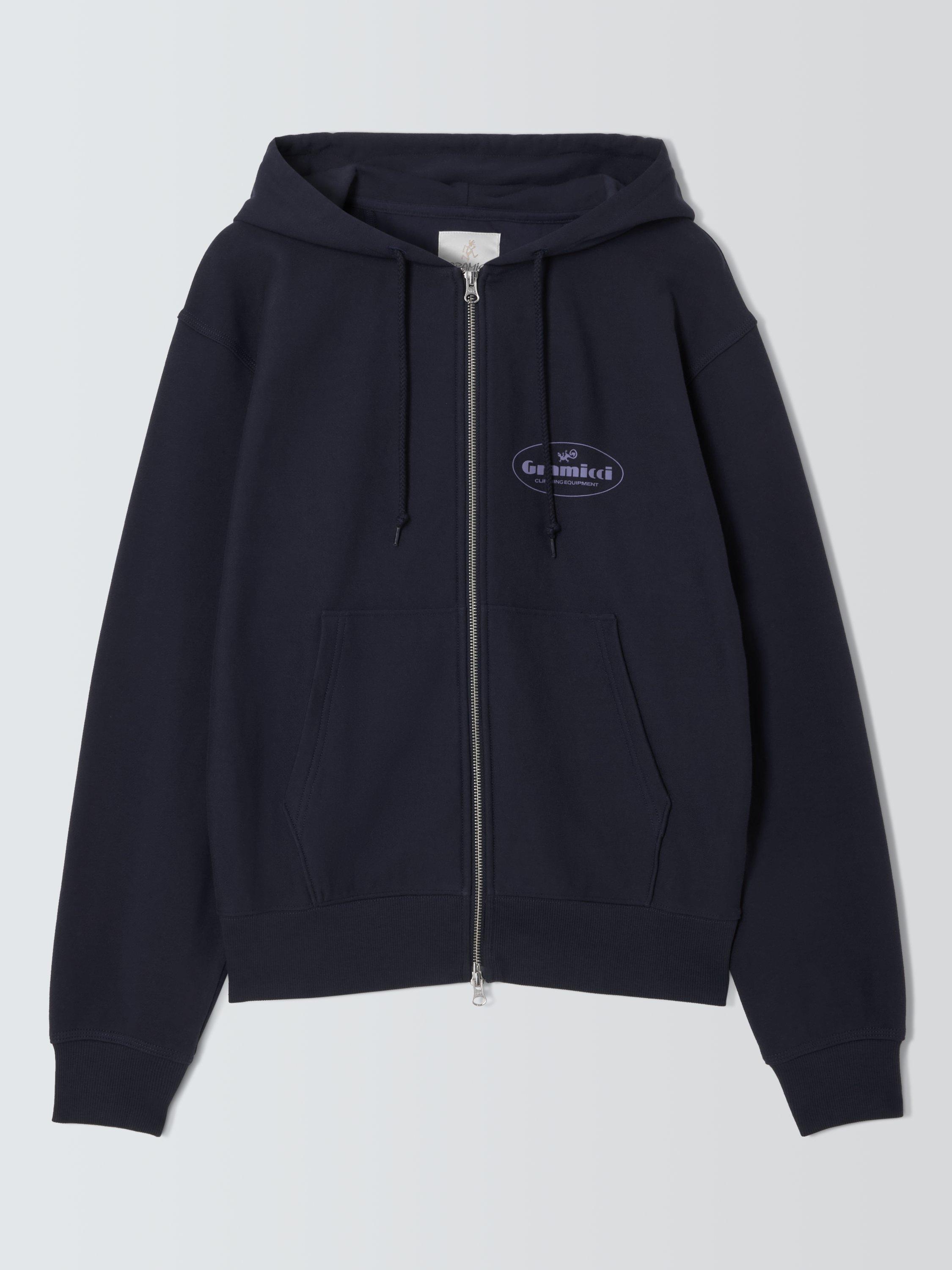 Product image 4 of 6, which shows Gramicci Climbing Equipment Zip Hooded Sweatshirt, Navy, L
