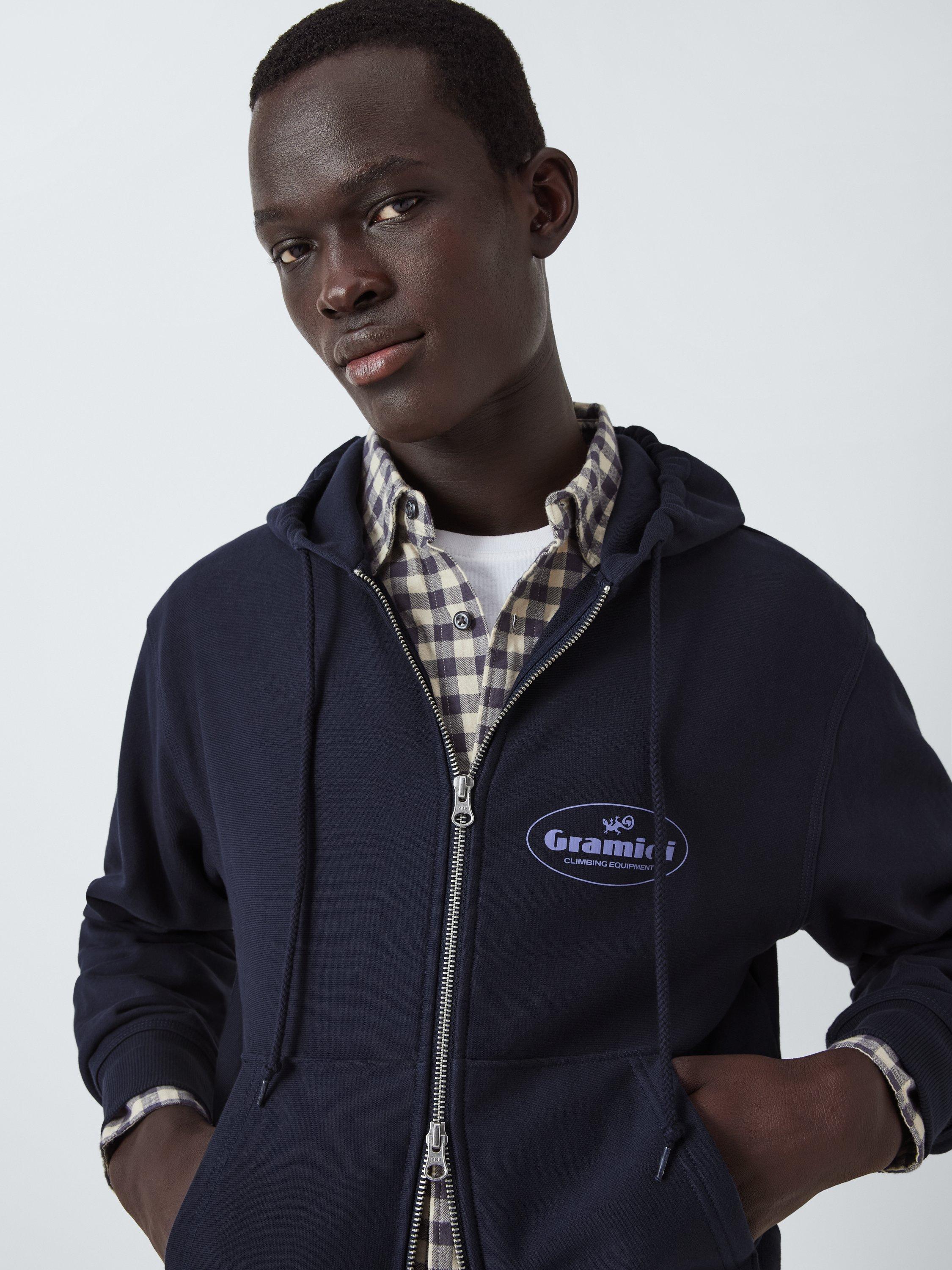 Product image 5 of 6, which shows Gramicci Climbing Equipment Zip Hooded Sweatshirt, Navy, L