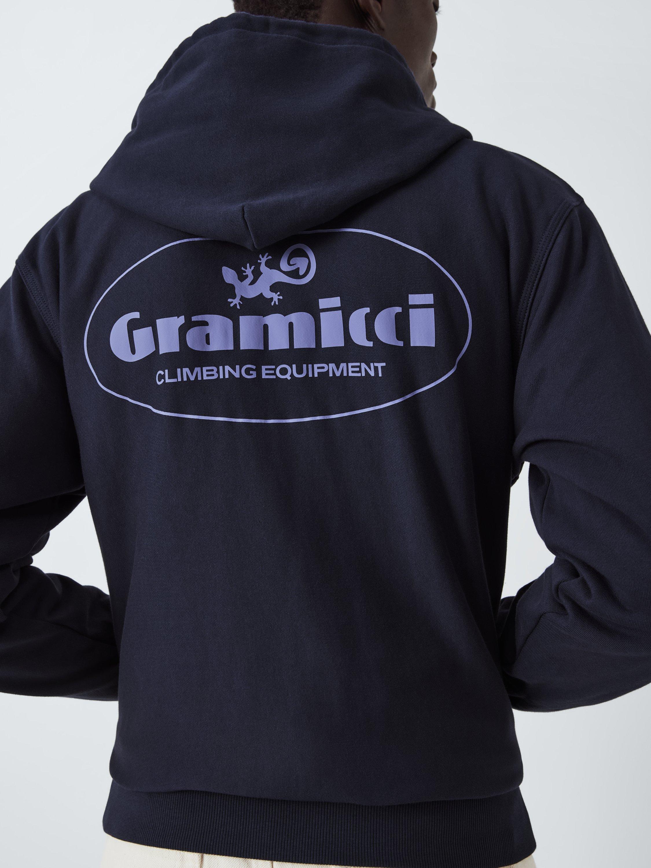 Product image 6 of 6, which shows Gramicci Climbing Equipment Zip Hooded Sweatshirt, Navy, L
