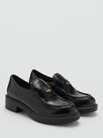 Mango Coin Leather Platform Loafers