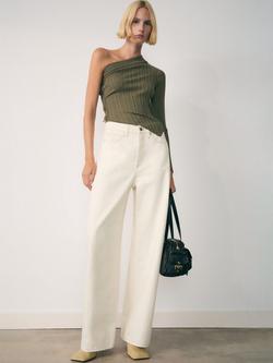 Mango Camilla High Rise Balloon Jeans, White - view 2, White