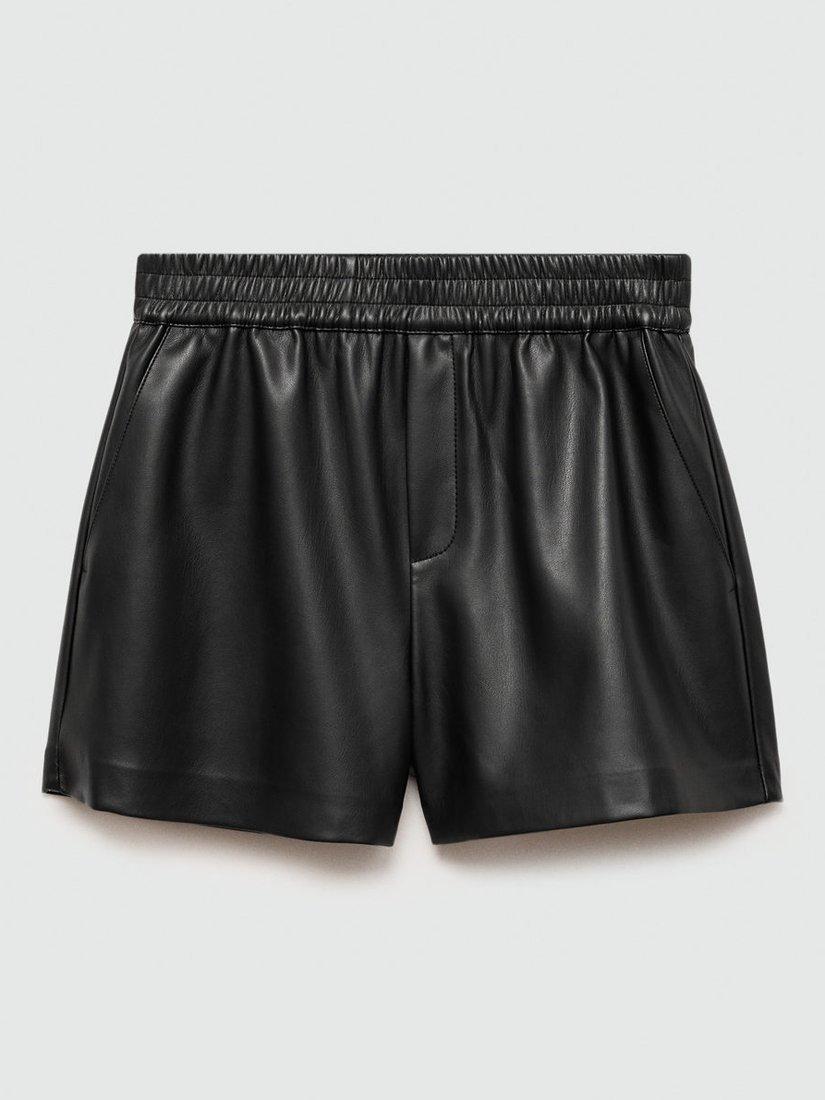 Mango leather shorts clearance