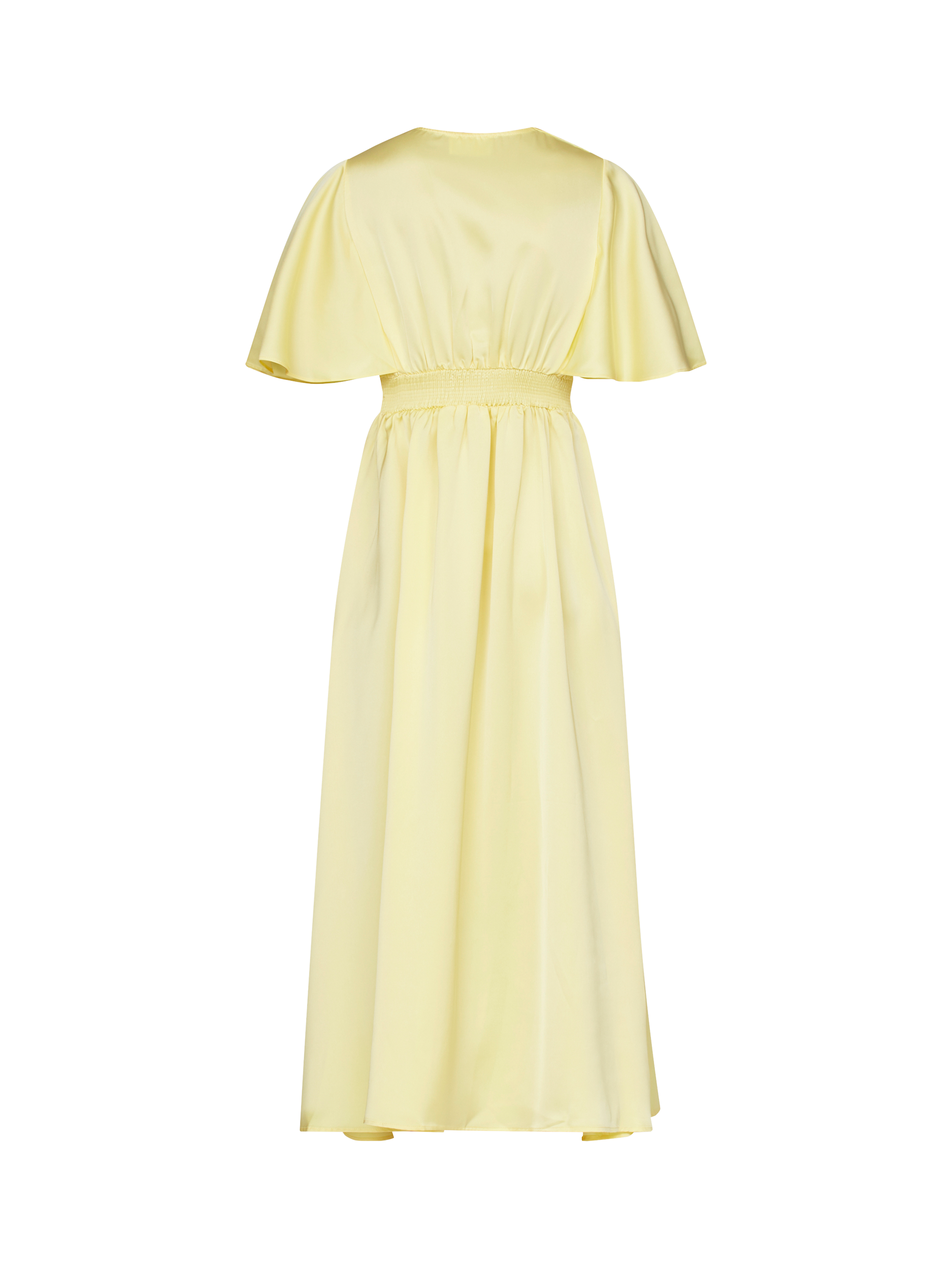 Product image 4 of 4, which shows Sisters Point Gisela Satin Dress, Light Yellow, S