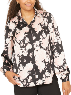 Sisters Point Ebbey Floral Shirt, Black/Pink, Black/Pink