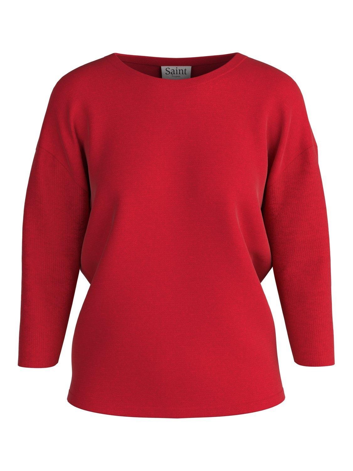 Product image 5 of 7, which shows Saint Tropez Mila 3/4 Sleeve Jumper, Red, XS