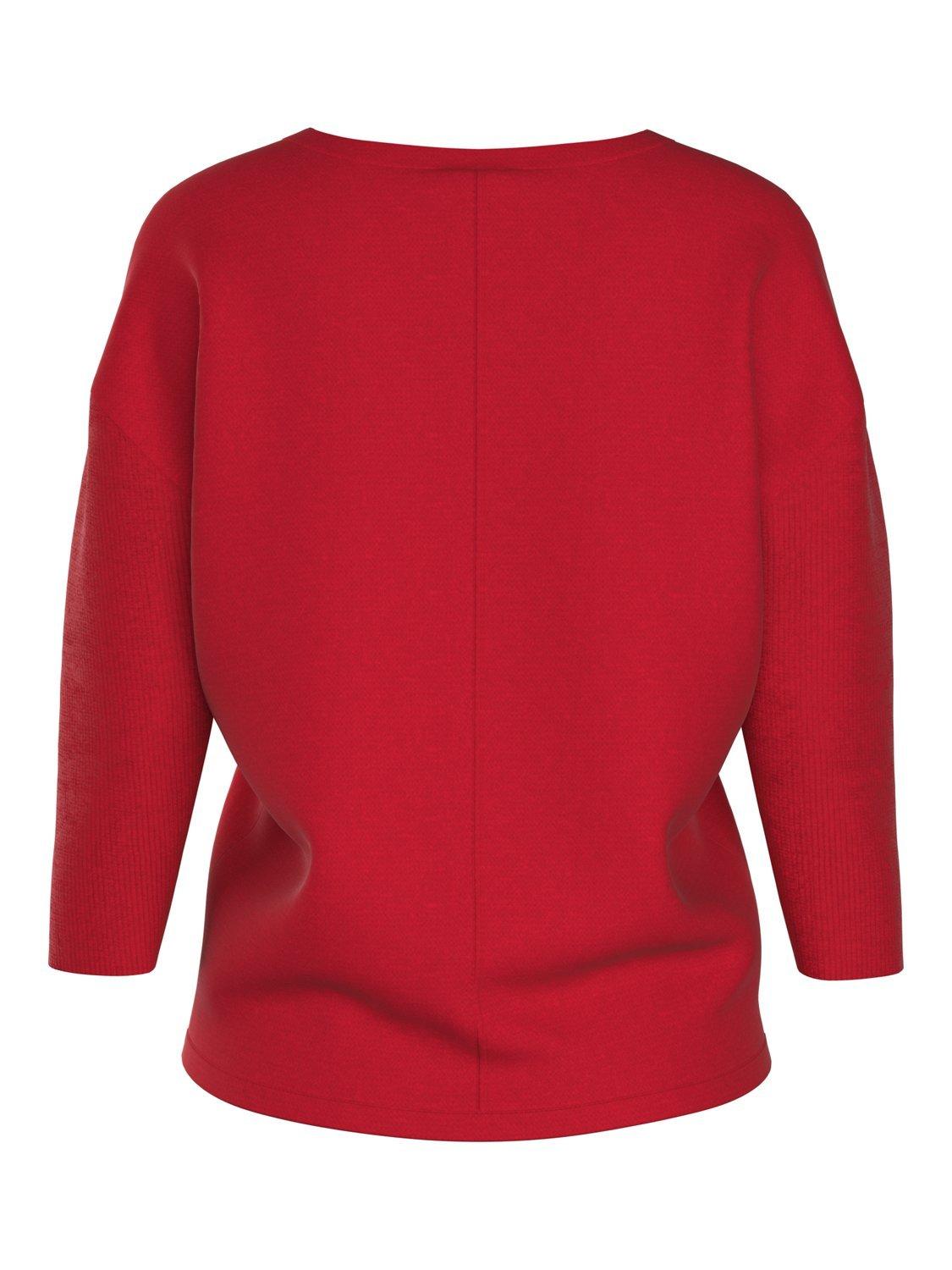 Product image 6 of 7, which shows Saint Tropez Mila 3/4 Sleeve Jumper, Red, XS