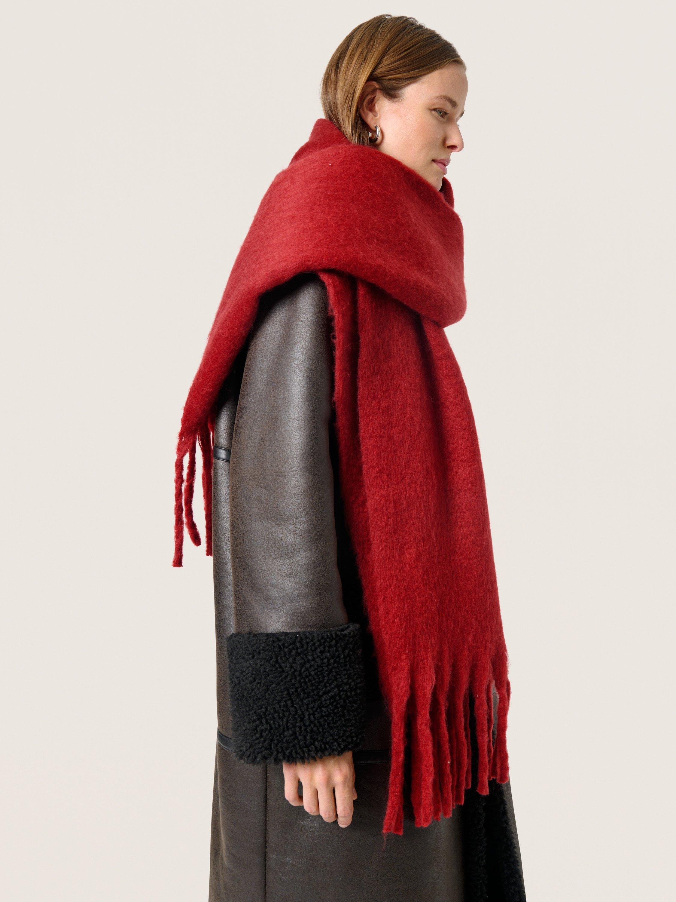 Soaked In Luxury Hinya Fringe Scarf, Salsa
