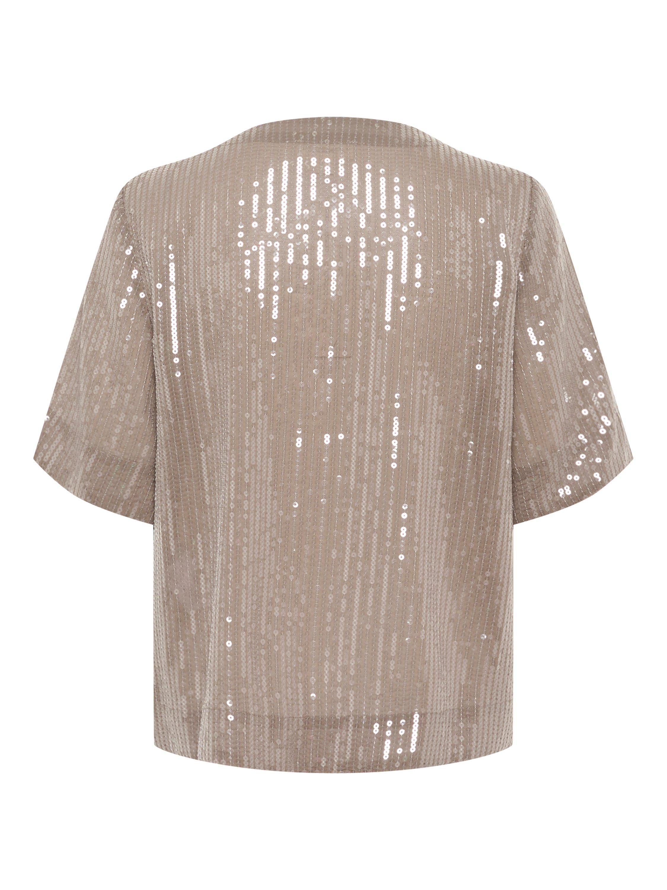 Product image 6 of 6, which shows Soaked In Luxury Nanina Sequin Top, Morel, XS