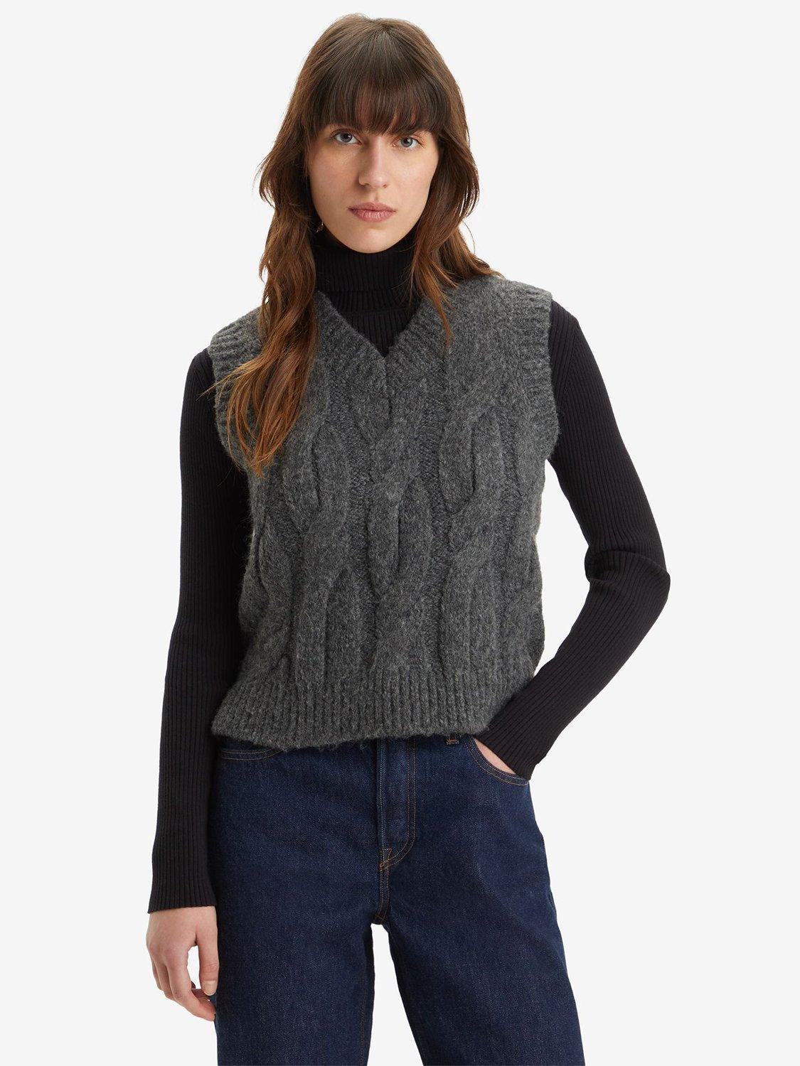 Levi's Isabel Cable Knit Tank Top, Grey