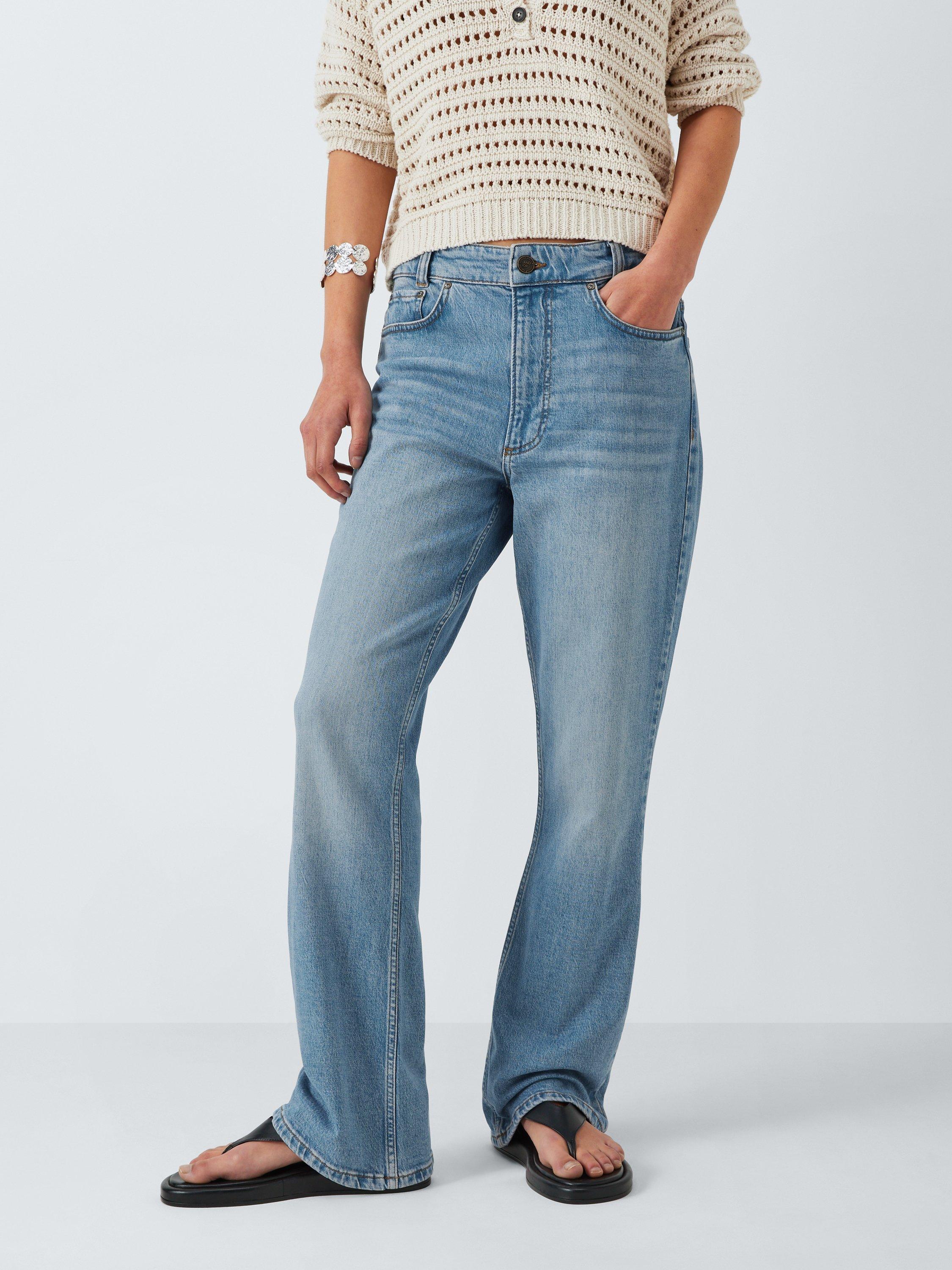Product image 1 of 6, which shows AND/OR Sierra Slim Flare Organic Cotton Rich Jeans, Spring Blue, 26R