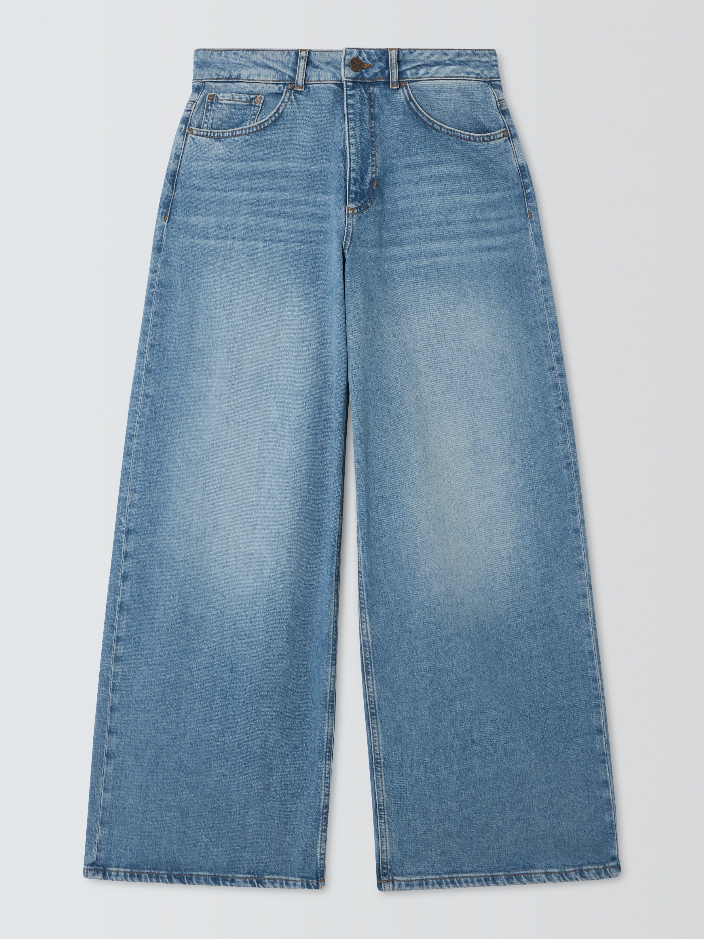 Product image 4 of 7, which shows AND/OR Westlake Organic Cotton Rich Wide Leg Jeans, Spring Blue, 28R