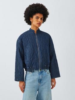 AND/OR Amber Quilted Denim Jacket, Denim Blue, Denim Blue