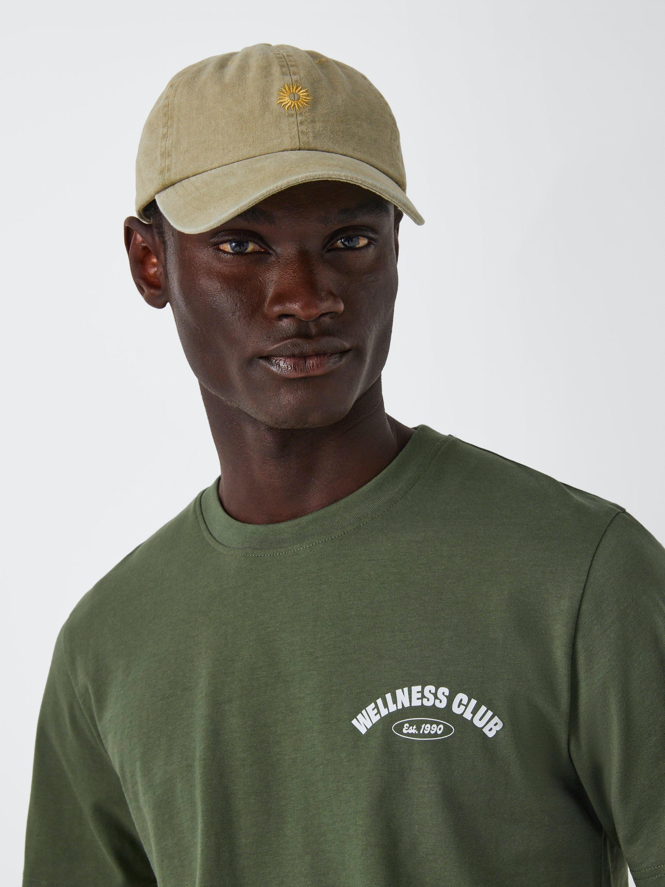 Product image 5 of 6, which shows John Lewis ANYDAY x Goodie Works Regular Fit Wellness Club Graphic T-Shirt, Thyme, S