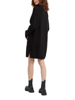 Chinti & Parker Wool & Cashmere Blend Roll Neck Dress, Black - view 2, Black