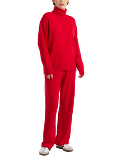 Chinti & Parker Wool Cashmere Roll Neck Relaxed Fit Jumper, Velvet Red, Velvet Red