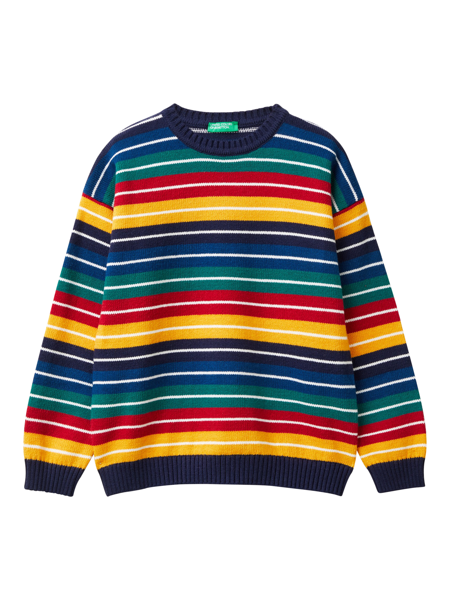 Benetton Kids' Stripe Jumper, Multi