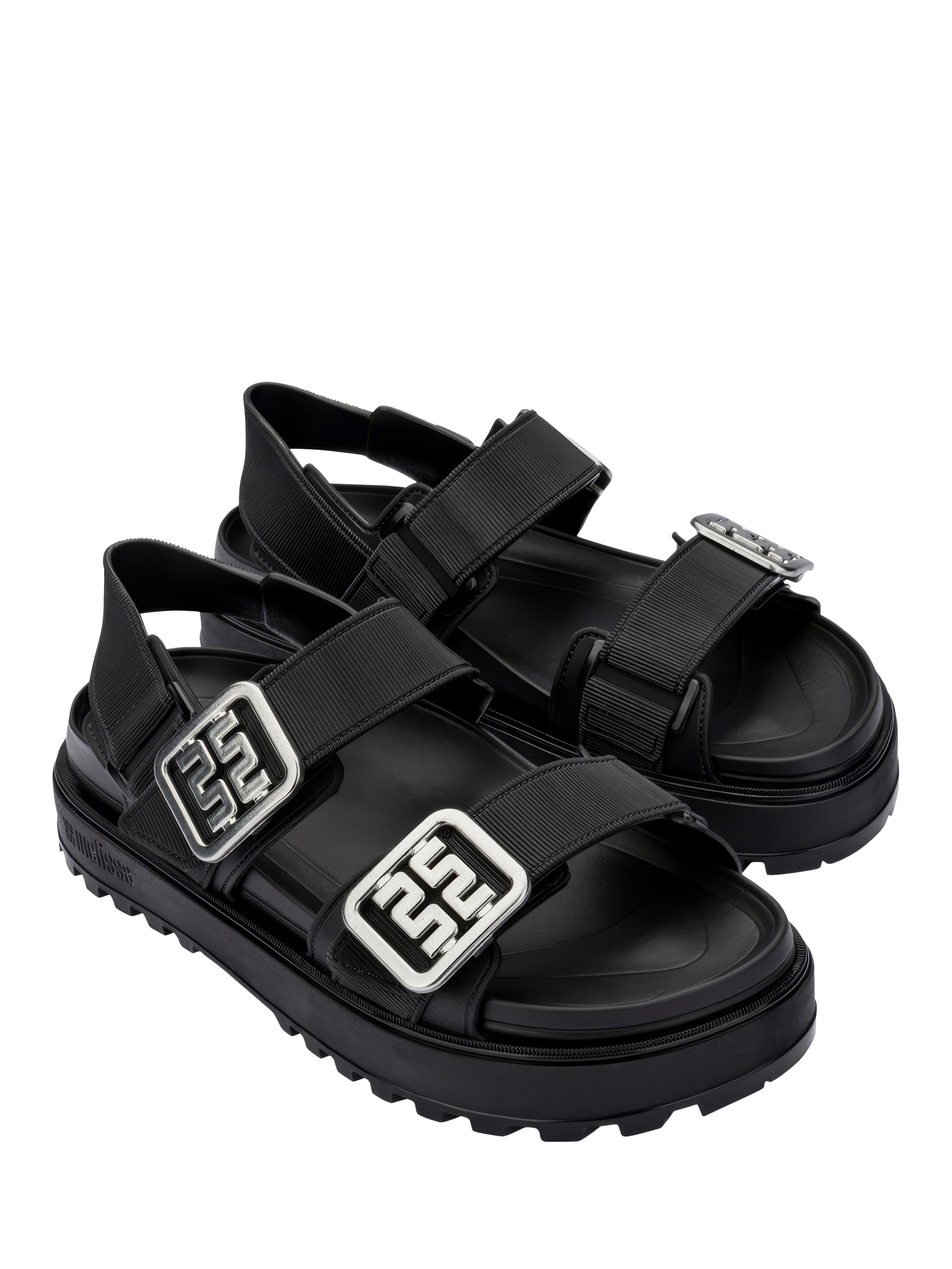 Product image 4 of 4, which shows Melissa Towny Jelly Sandals, Black, 3