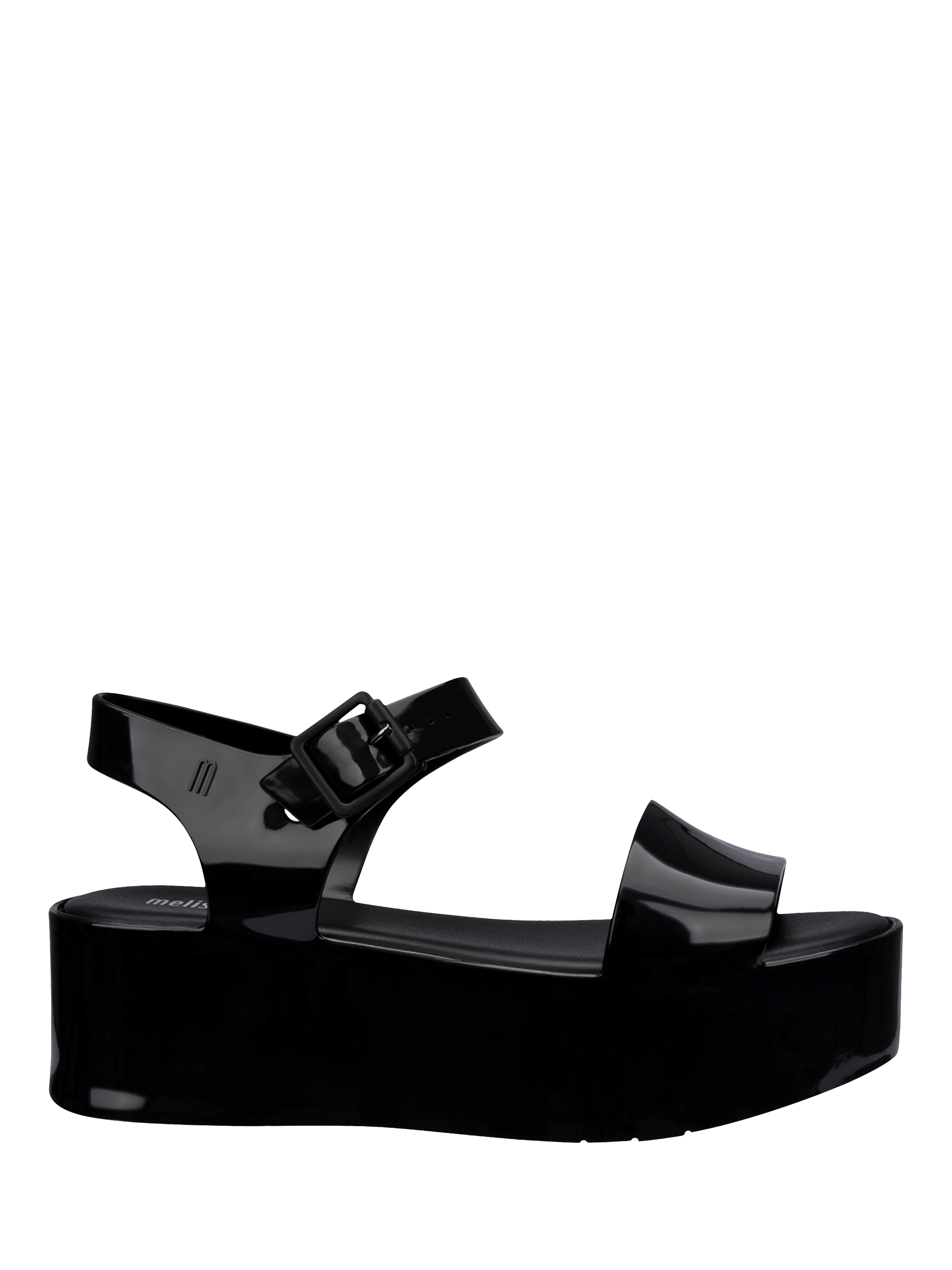 Product image 1 of 4, which shows Melissa Mar Platform Sandals, Black, 3