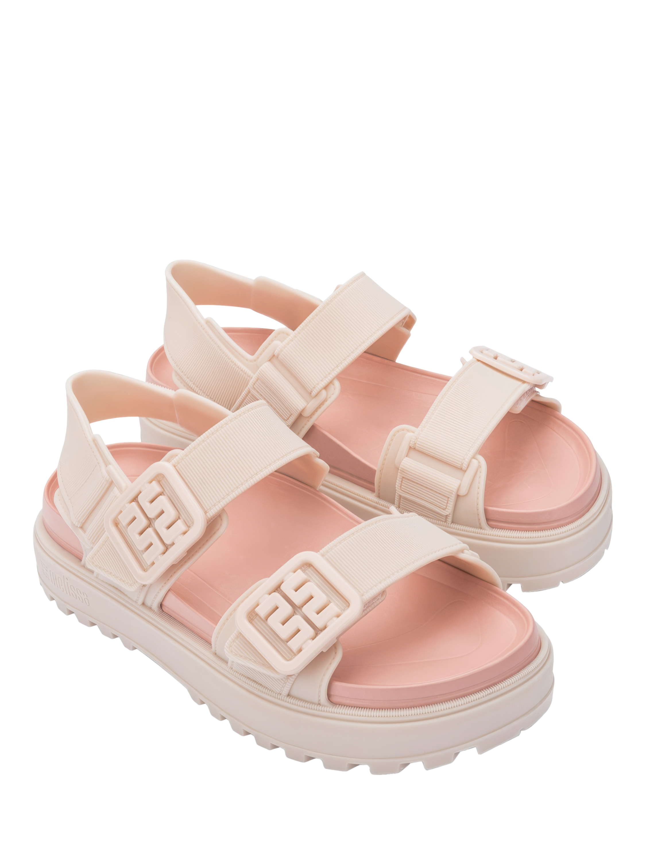 Product image 4 of 4, which shows Melissa Towny Jelly Sandals, Beige/Pink, 3