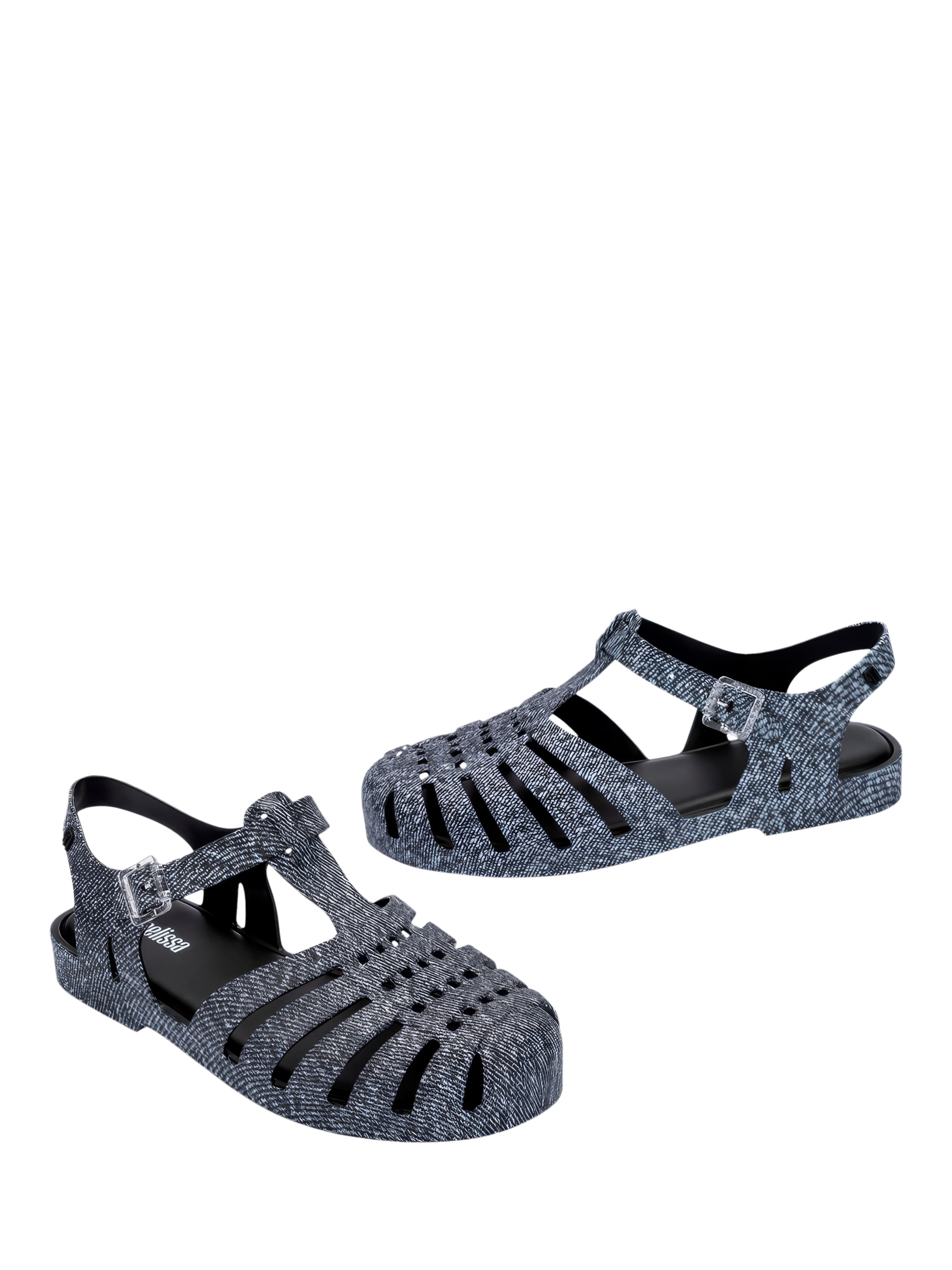 Product image 2 of 4, which shows Melissa Fisherman Sandals, Black Jeans, 3