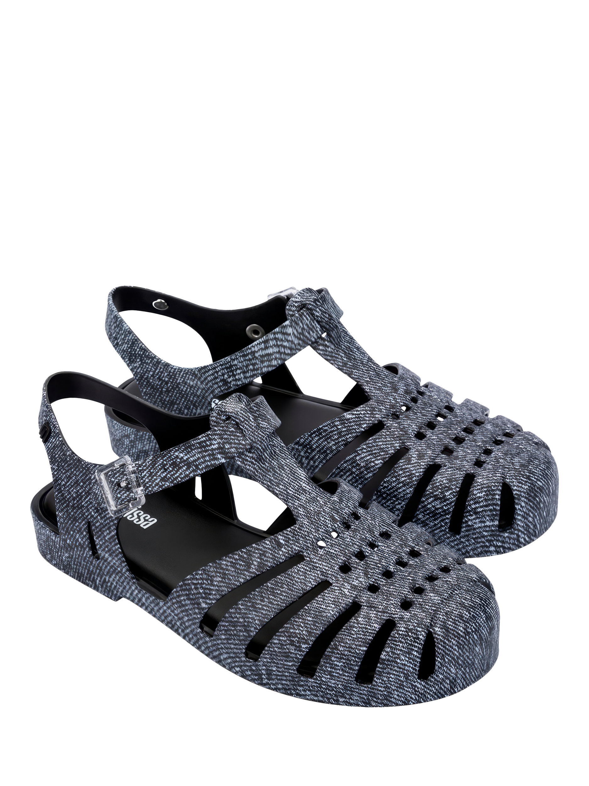 Product image 4 of 4, which shows Melissa Fisherman Sandals, Black Jeans, 3