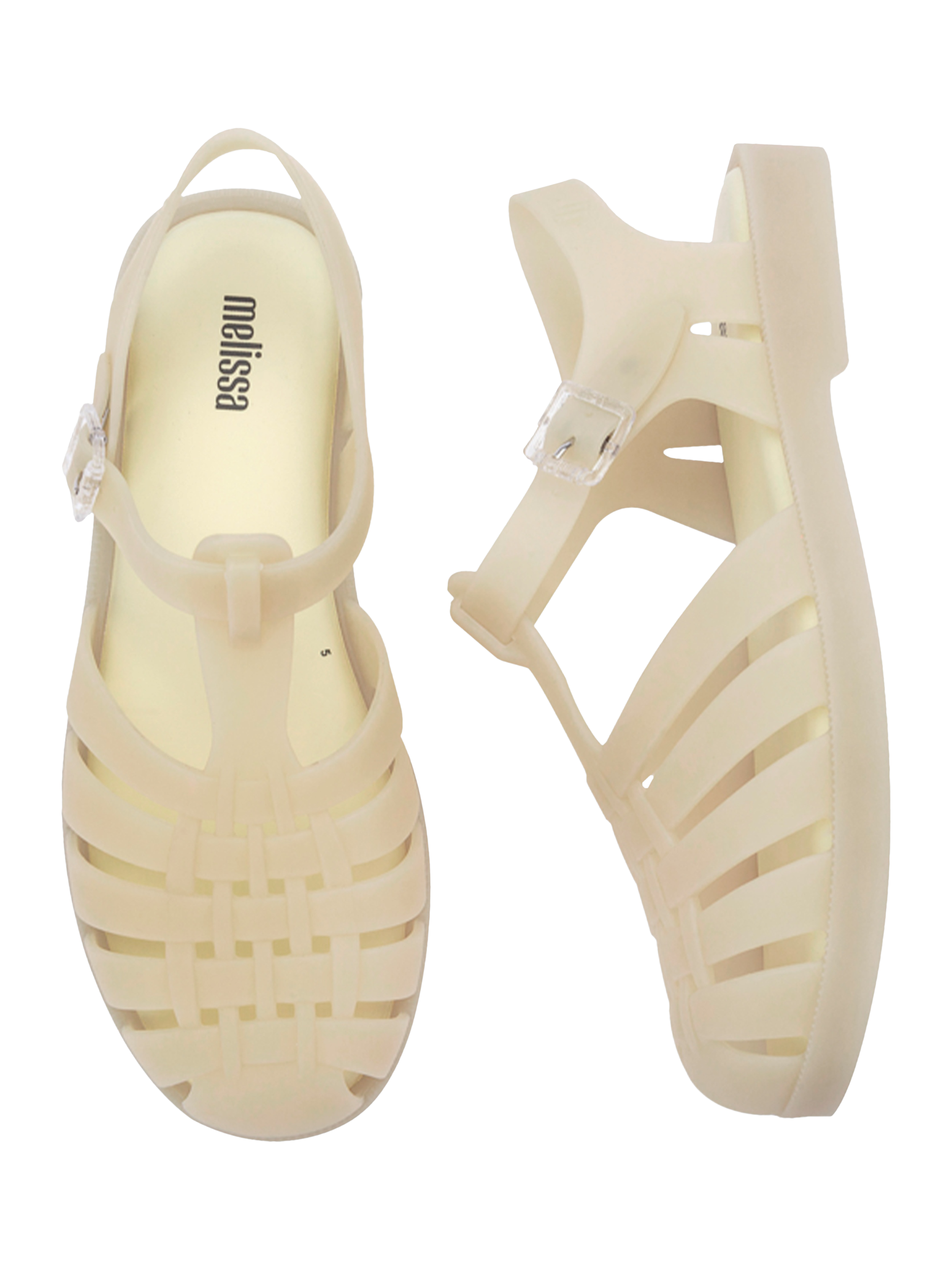 Product image 3 of 4, which shows Melissa Possession Jelly Fisherman Sandals, Light Beige, 3