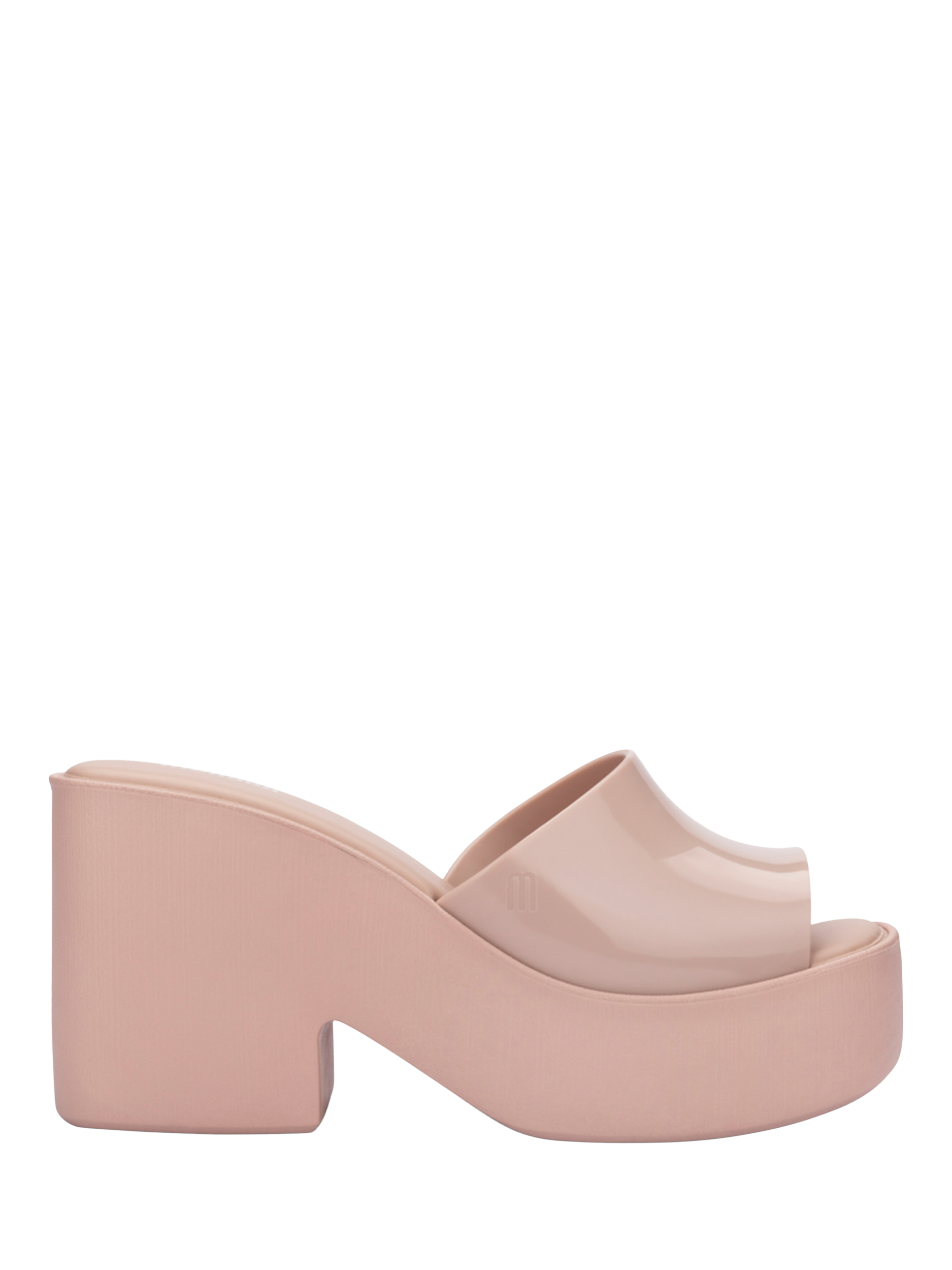 Product image 1 of 4, which shows Melissa Posh Platform Mule Sandals, Nude, 3