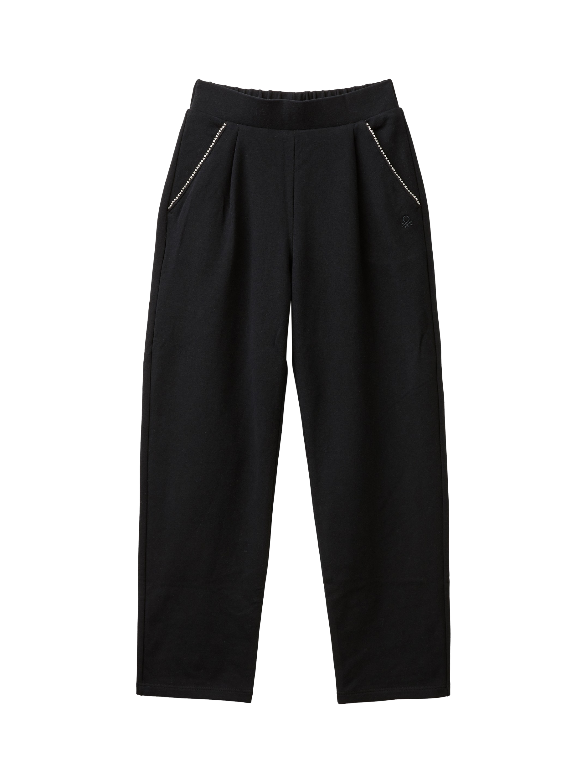 Benetton Kids' Stretch Fleece Trousers, Black