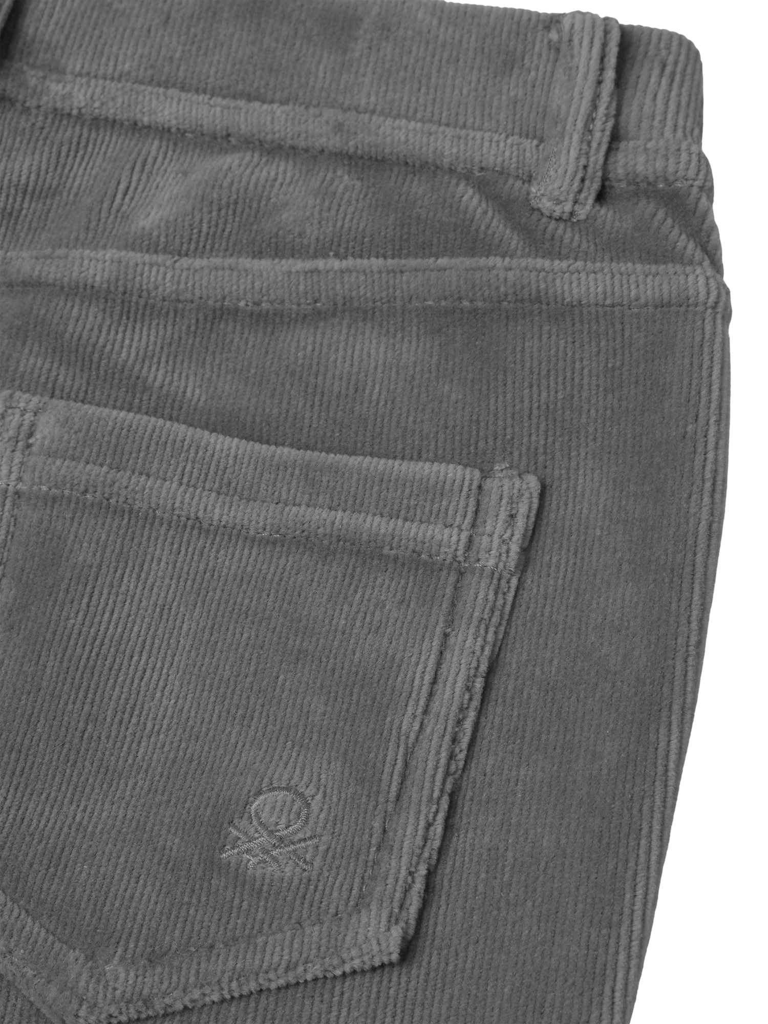 Product image 3 of 3, which shows Benetton Kids' Chenille Jeggings, Grey, 6-7 years