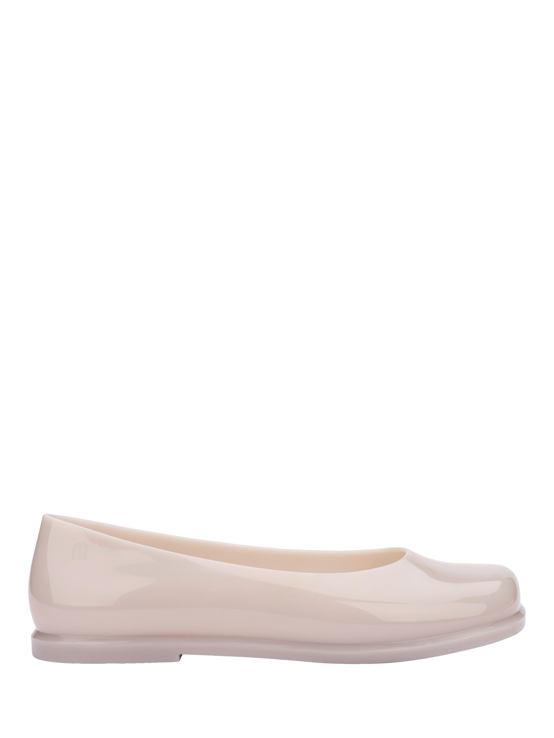 Product image 1 of 4, which shows Melissa Ruby Patent Ballerina Pumps, Milky Beige, 3
