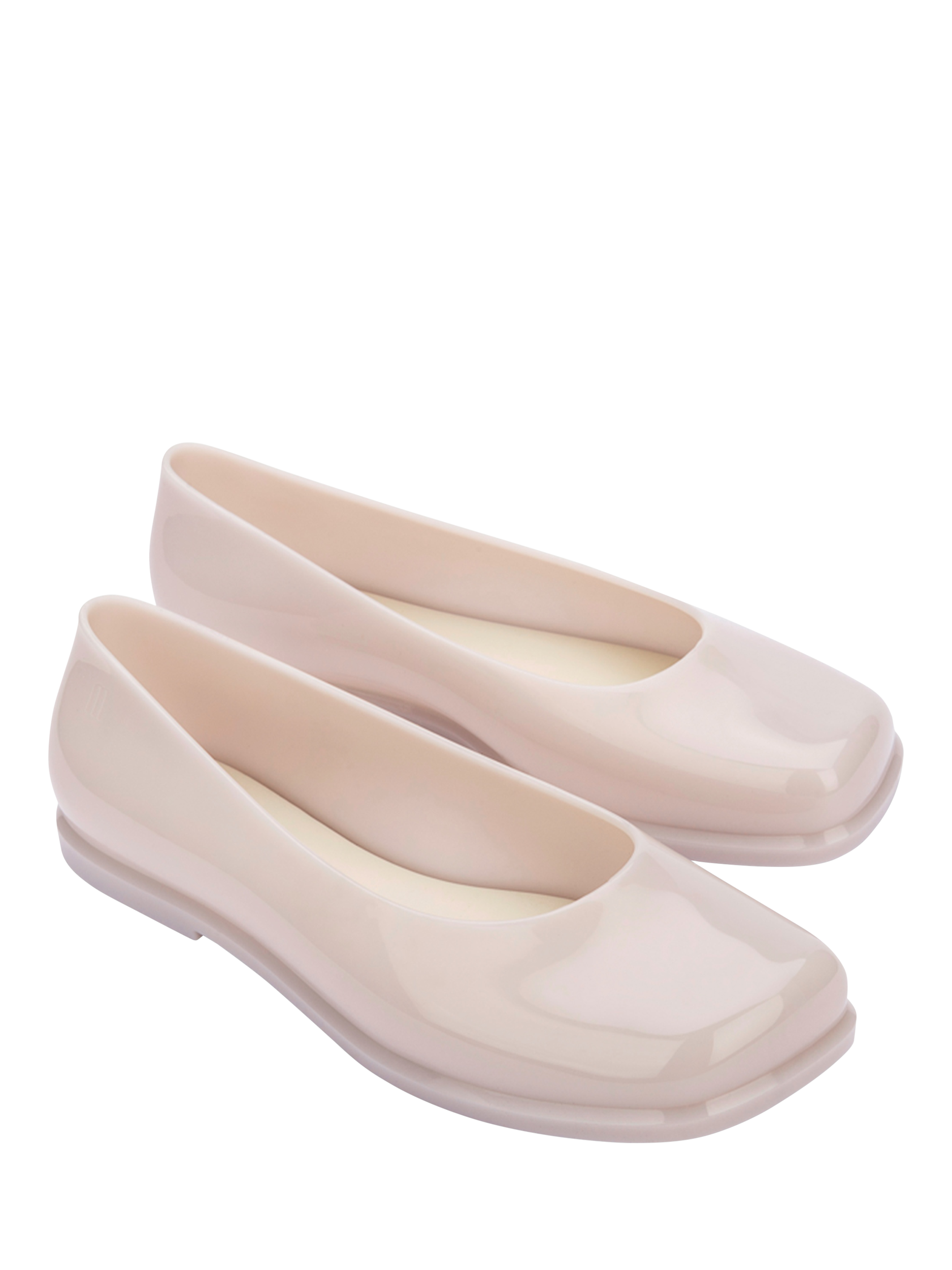 Product image 4 of 4, which shows Melissa Ruby Patent Ballerina Pumps, Milky Beige, 3