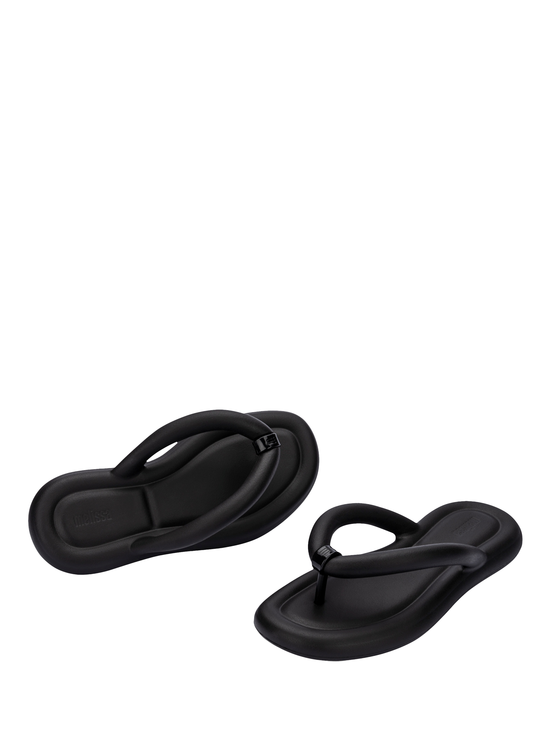 Product image 2 of 4, which shows Melissa Free Jelly Flip Flops, Black, 3