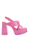 Melissa Dance Jelly Block Heeled Sandals, Pink/Red