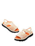 Melissa Gloria Jelly Platform Sandals, Black/Beige/Orange