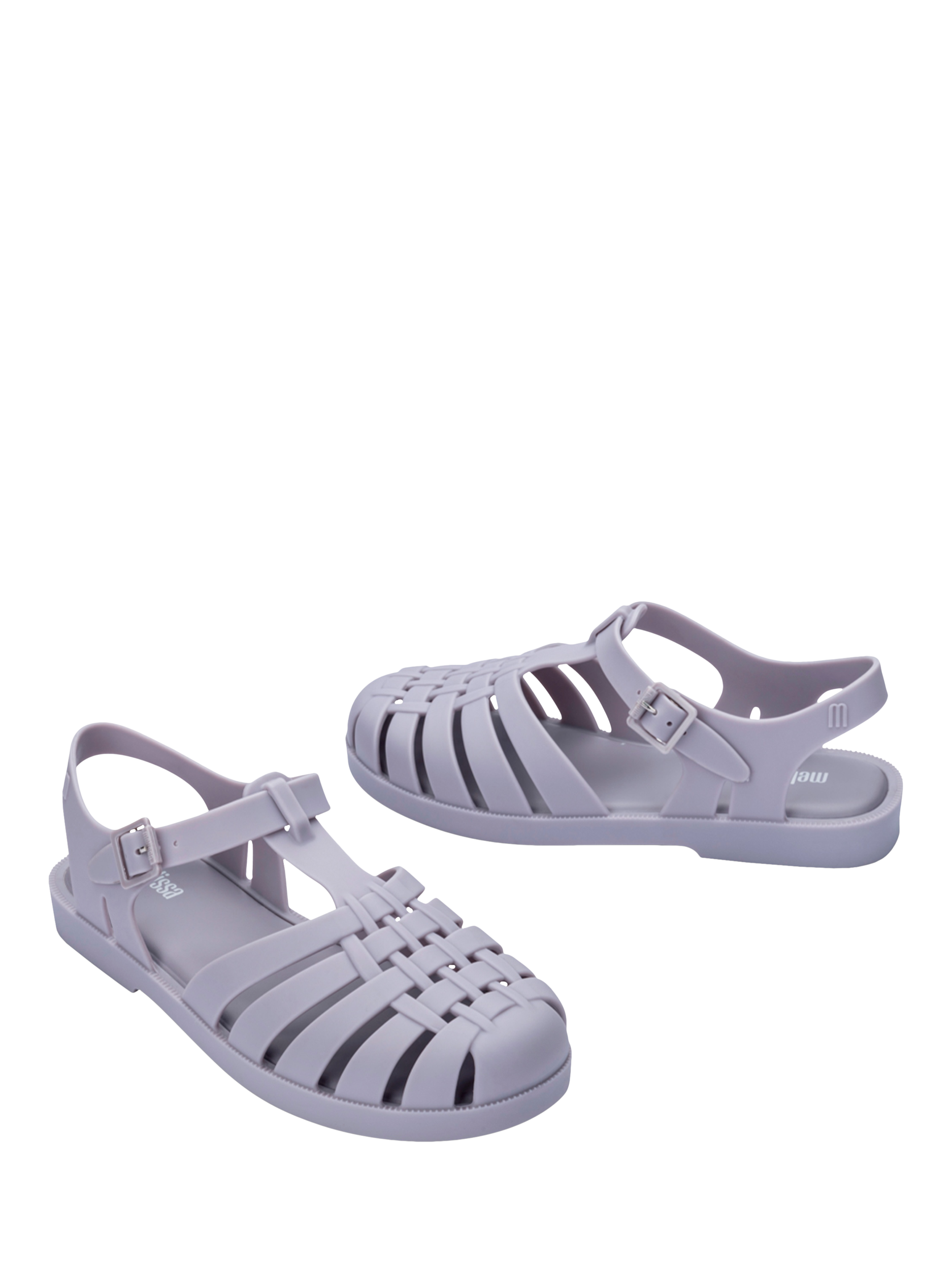 Product image 2 of 4, which shows Melissa Possession Jelly Fisherman Sandals, Grey, 3