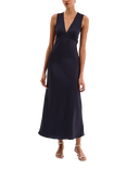 OMNES Nova Satin Tie Back Maxi Dress