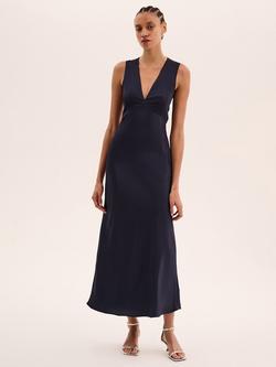 OMNES Nova Tie Back Dress, Navy