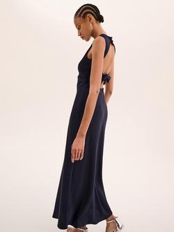 OMNES Nova Tie Back Dress - view 2, Navy