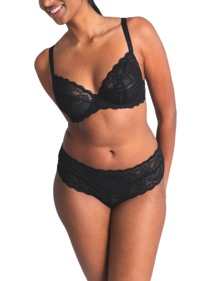Maison Lejaby Vertige Lace Balcony Bra, Noir