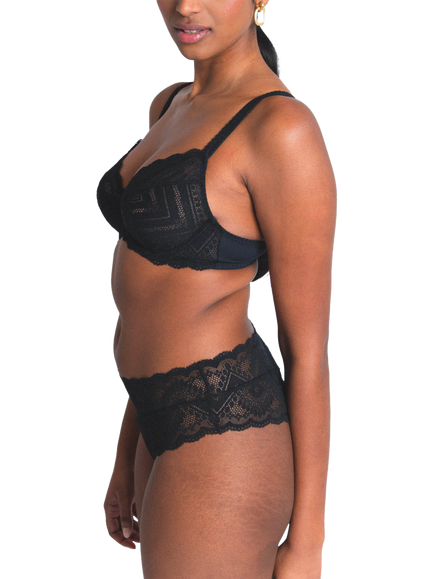 Maison Lejaby Vertige Lace Balcony Bra - view 2, Noir