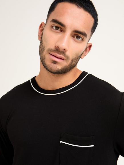 Pretty You London Mister You Bamboo Rich Pyjama Set - view 2, Black