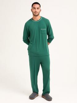 Pretty You London Mister You Bamboo Rich Pyjama Set, Green