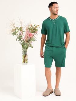 Mister You Bamboo Rich Short Pyjama Set, Green