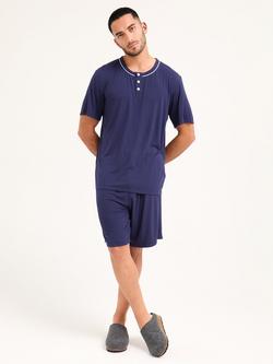 Mister You Bamboo Rich Short Pyjama Set, Midnight