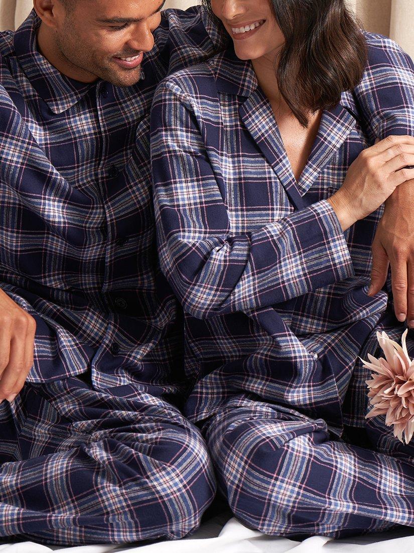 Product image 5 of 6, which shows Pretty You London Mister You Bamboo Check Pyjamas, Midnight, S