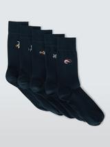 Set Of 3 Pairs Of Glow In The Dark Boy's Dinosaur Socks Size 6-8 Shoe - Foto 8