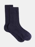 HUSH Murica Wool Blend Socks, One Size, Navy